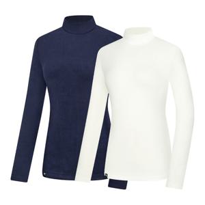 BTR 0004TB450W 하프넥 양기모 보온 여자 겨울 목폴라 티셔츠