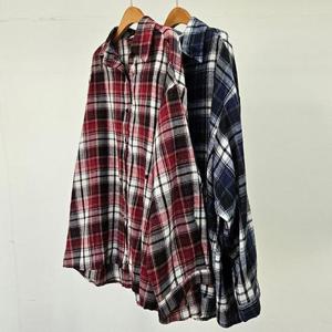 빅사이즈카라셔츠 T519L412 스토리오버롱체크남방 LT