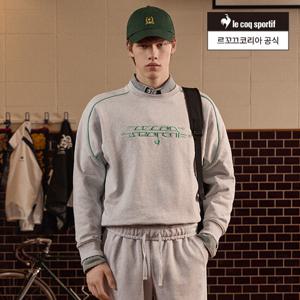 [르꼬끄공식] 유니 파이핑 로고자수 루즈핏 맨투맨 (QQ123LFS21)