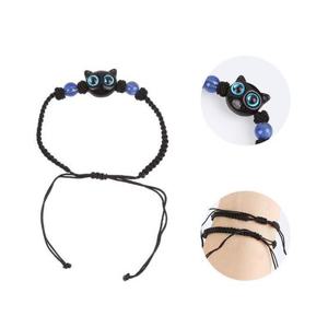 블루 땡글 고양이 매듭 팔찌