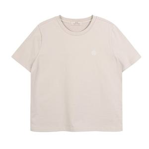 플라스틱아일랜드  실켓터치 자수포인트 티셔츠 (PR7CH363)