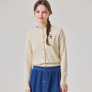 FOCUS  곰돌이자수라운드넥니트가디건 PBBF5S1KC4511