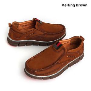 [멜팅브라운] 남성 모던 캐주얼 소가죽 슬립온 로퍼 2color
