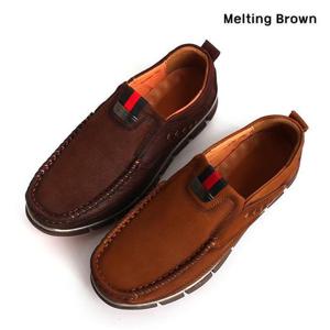 [멜팅브라운] 남성 캐주얼 슬립온 소가죽 로퍼 3cm