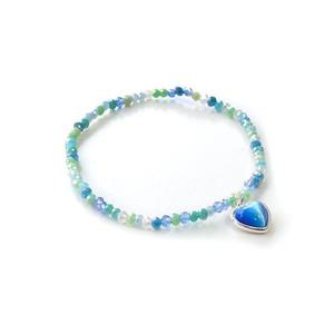 bm5214 블루 캣츠아이 하트 합성석팔찌