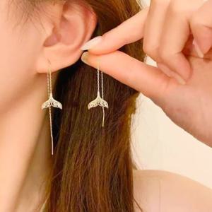 드롭귀걸이 고래꼬리포인트