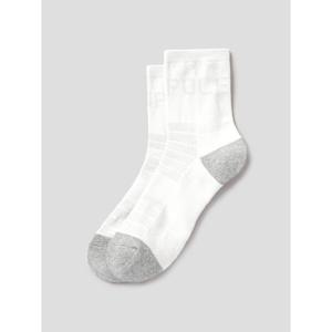 [빈폴ACC(골프)] (BE51KTB031) 남성 로고 메쉬 미들삭스 - 화이트