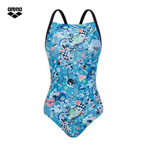 아레나 여성 고스트빌리지 A5SL1CO03 BGY (주머니백 증정)  선수 원피스 수퍼플라이백 실내수영복