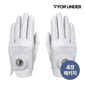 [포언더 정품] 25년 신상품 반양피 여성 양손 골프장갑_4 장 1팩