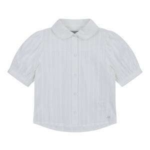 [빈]BZ14BL02WT화이트 패턴 6부 소매 블라우스