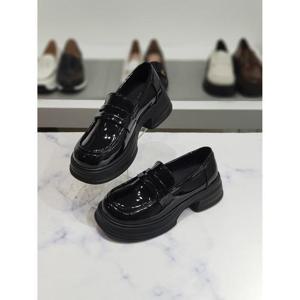 한슈 세이브존03 크리스 둥근코 블랙 로퍼 미들힐 5cm AGHS57266spA