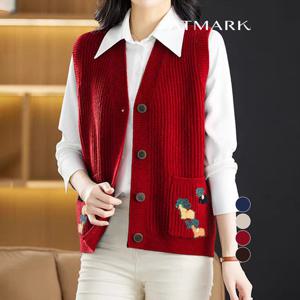 ATMARK (77까지)포인트자수포켓니트베스트_AA51VT004G