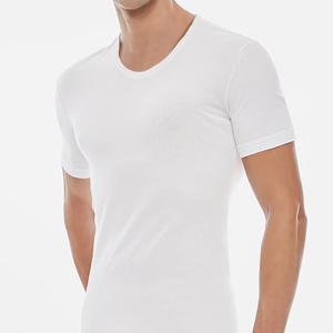 제임스딘 순면 후라이스 통편직 흰색 남자 반팔 런닝 JHMRA002