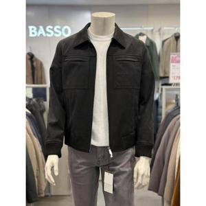 바쏘 세이브존01 비건 레더 스웨이드 포켓 카라 블루종 점퍼 BS-Z5UA25A