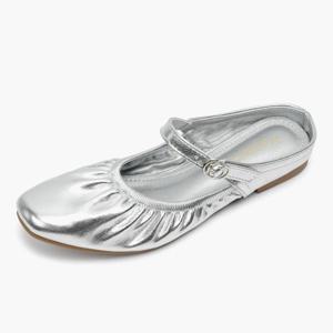 [베어파우(슈즈)]VICKY 여성 플랫슈즈 블로퍼 뮬 슬리퍼 실버 K2984016RA-W