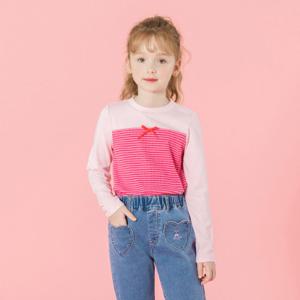 [아이러브제이] 아무 리본 하프 티셔츠 JXSTO34