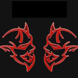 오토바이 엠블럼 스티커 자동차 데코 마크 튜닝 레드