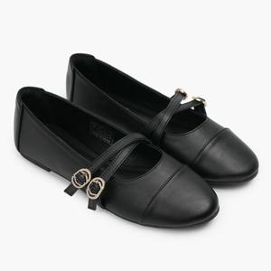 [베어파우(슈즈)]TILDA 여성 큐빅 메리제인 플랫슈즈 블랙 K2985152RA-W 1CM