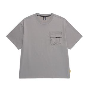 내셔널지오그래픽 N252MTS100 NRN 가슴 포켓 세미오버핏 반팔 티셔츠 STONE GREY