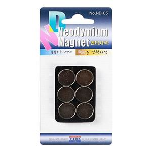 원형 네오디움자석 블리스터 15X3T (6개)