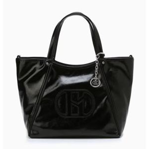 [헤지스] 시그니처 H 패치 블랙 토트겸 숄더백 M /HIBA5F529B