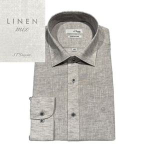 듀퐁셔츠 SE5SM22LS757SOT 여름용 마혼방 오트밀색 슬림핏 긴팔 셔츠