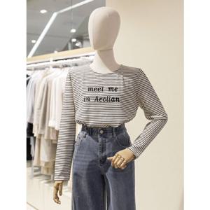 SOUP 숲 스트라이프 레터링 티셔츠 (SB3LTC1)