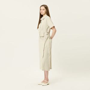 [보니스팍스(여성의류)]뒷밴딩 벨트 포켓 롱 원피스 (XP2OP034M0)