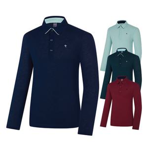 비티알 남성 슬러브 소재 신축성 골프 긴팔 카라 티셔츠 2401TB444M