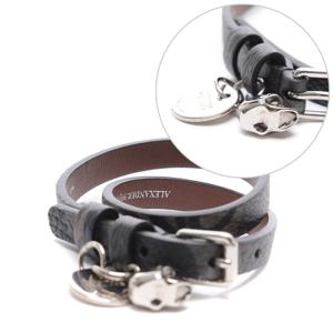 [알렉산더맥퀸] 18SS 여성 더블랩 실버스컬 팔찌 (497152_0H50Y_3217_18S)