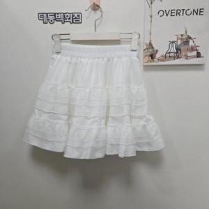 오버톤 DP01 레이스배색층층이스커트 KBKI701