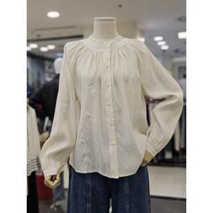 오조크 세이브존01 코튼 프릴장식 하이넥 블라우스 HOTSCBT504P