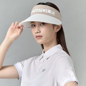 [빈폴골프ACC] (BE538BA231) 여성 로고 와이드핏 썬바이저 - 화이트