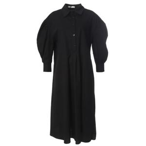 페이지플린  (F5AOP504) 퍼프 소매 롱 셔츠 원피스