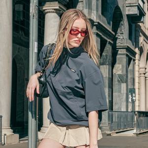 내셔널지오그래픽 N252UFT143 아델리 경량 우븐스트레치 스탠드넥 반팔 아노락 CHARCOAL