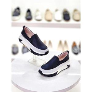 세레스 세이브존03 세레스 여성 가죽 부분 논슬립 쿠셔닝 단화 통굽 스니커즈 슬립온 5cm AGKRP318A