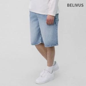 빌리버스 남성 빅사이즈 버뮤다팬츠 데님 카펜터 팬츠 청바지 BWS088