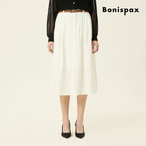 [보니스팍스(여성의류)]백 밴딩 핀턱 플레어 스커트 (XP3SK006M0)