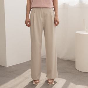 [바네사빈] 핀턱 세미와이드 하이웨스트 슬랙스 팬츠 바지 v01058