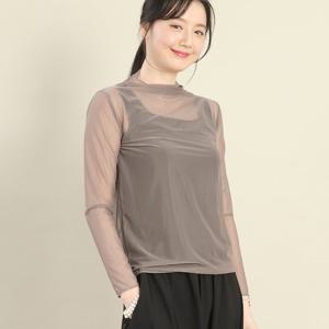 애비뉴투지 엄마옷 메쉬 나일론 시스루 레이스 봄 가을 긴팔 티셔츠 A04528