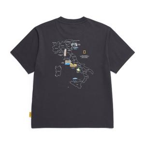 내셔널지오그래픽 N252UTS992 COOL MAX 월드맵 베이직핏 반팔 티셔츠 D/GREY