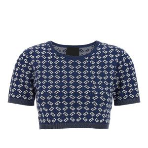 지방시 크롭 스트레치 자카드 G 패턴 탑 BW61EE4ZQ3 457