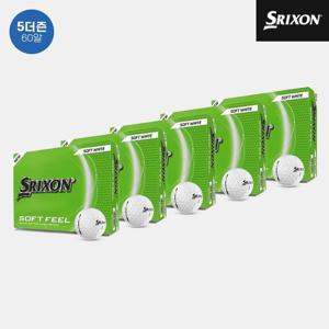 [5더즌 60알]던롭코리아 정품 스릭슨 소프트 필 14 골프볼[남여공용][화이트][2피스]