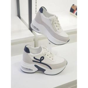 세레스 세이브존03 소가죽 등밴드 에어 아웃솔 키높이 슬립온 스니커즈(6cm) SNP204