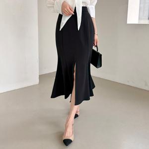 [모리스커밍홈] [55-66]슬릿 인어라인 스커트_M2504SK605B