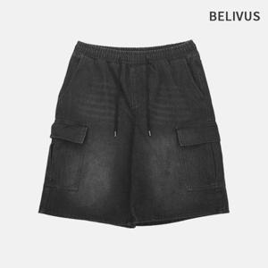 빌리버스 남자 청바지 밴딩 데님 반바지 카고 팬츠 BBJ113