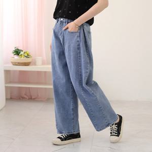 [웬디즈갤러리]타우미 옆핀턱 와이드 데님 팬츠 RPT107