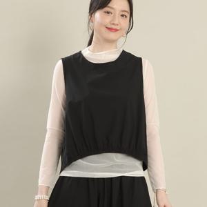 애비뉴투지 엄마옷 나일론 스판 셔링 언발란스 가오리 봄 여름 조끼 V04544