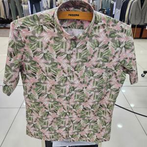 [레노마셔츠]반소매  빈티지 리플 프린트일반 셔츠 RNUSG1256_JJ