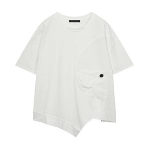 [탱커스]배색 언발 반팔 티셔츠 (TX2TS008L0)